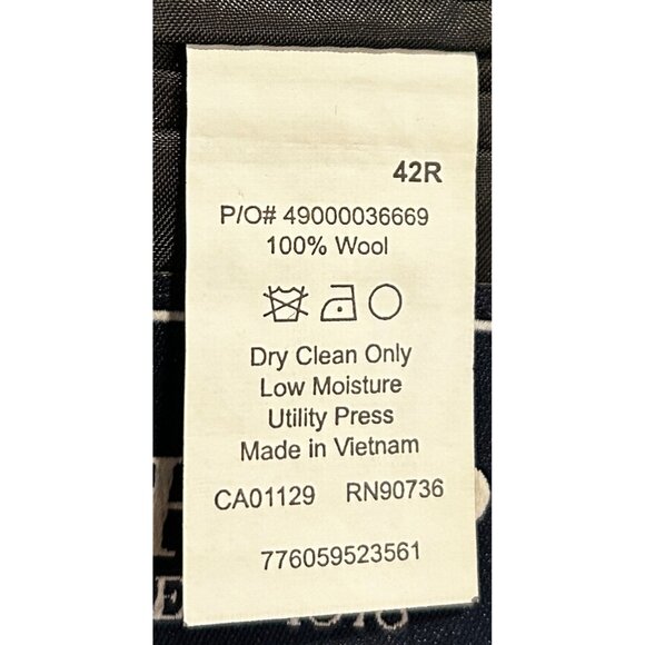 Chaps Blazer Mens 42R Gray 100% Wool Two-Button Classic Fit Sport Coat Classic - Picture 5 of 9